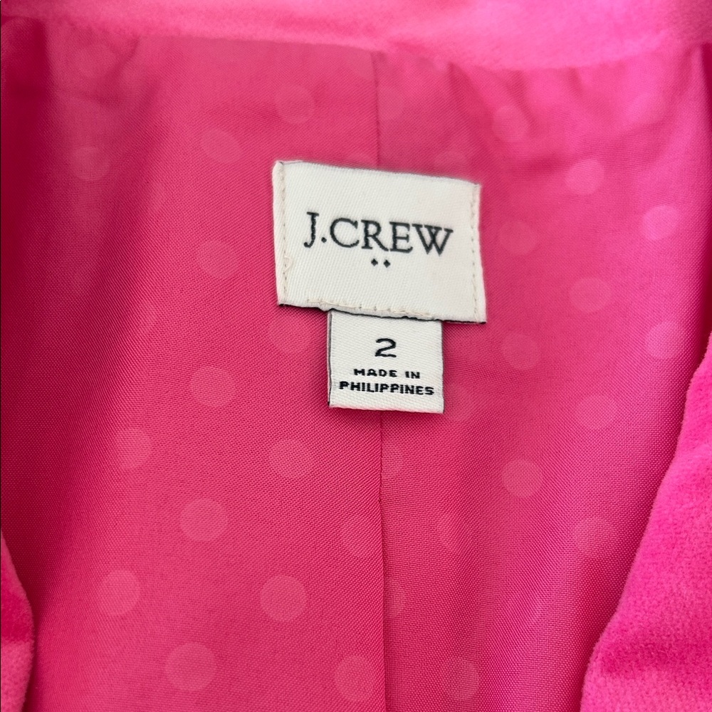 JCrew Velvet One-Button Blazer Brilliant Berry - Picture 2 of 6